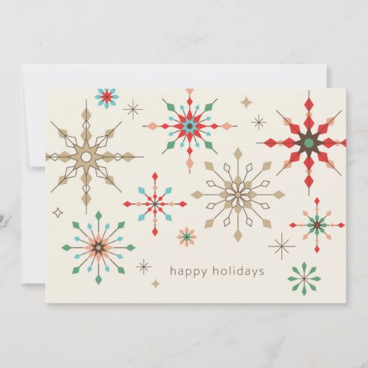 複雑な雪片パターン シーズンカード (正面)