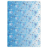 複雑な青と白の星と雪 クリップボード (裏面)