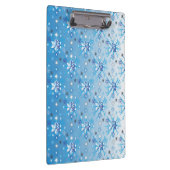 複雑な青と白の星と雪 クリップボード (右)