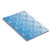 複雑な青と白の星と雪 ノートブック (右側)