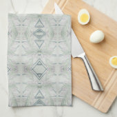 複雑な青  キッチンタオル (四つ折り)