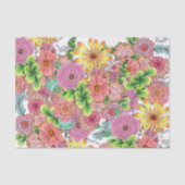 複雑な鮮やかカラフル芸術的花模様 薄葉紙 (正面)