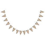 複雑な鮮やかフローラを特徴とする織物デザイン バンティングフラッグ (全)