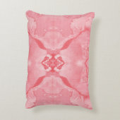 複雑な鮮やかflを特徴とするピンクの織物デザイン アクセントクッション (裏面(縦))