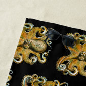 複雑な黄金のタコ ビーチタオル (インサイチュ)
