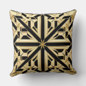 複雑な黄金の幾何学的パターン クッション (裏面)
