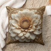 複雑な黄金装飾フローラレリーフ、 浮き彫り クッション (ブランケット)