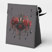 複雑な黒いゴシック様式のシャンデリアとバラ フェイバーボックス (裏面サイド)