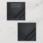 複雑な黒モダンいペンダント包装カード スクエア名刺 (正面/裏面)