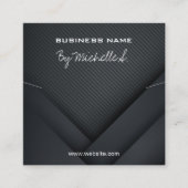 複雑な黒モダンいペンダント包装カード スクエア名刺 (正面)