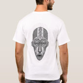 複雑な_Tribal_Mask_Art_1. Tシャツ (裏面)