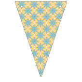 複雑なblを特徴とする明るいオレンジ色のファブリックデザイン バンティングフラッグ (第3の旗)