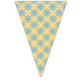 複雑なblを特徴とする明るいオレンジ色のファブリックデザイン バンティングフラッグ (第2の旗)