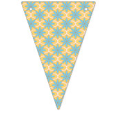 複雑なblを特徴とする明るいオレンジ色のファブリックデザイン バンティングフラッグ (第1の旗)