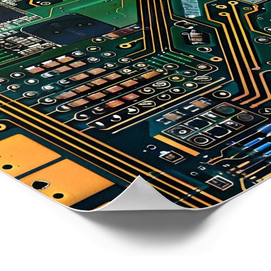 複雑なPCBパターン ポスター (角)