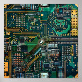 複雑なPCBパターン ポスター (正面)