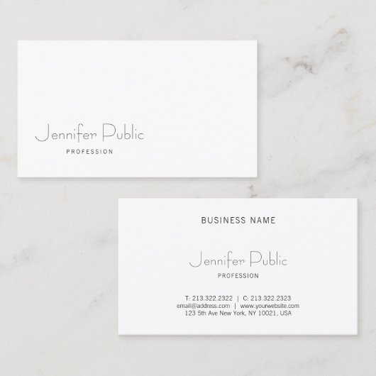 複雑にされるモダンでエレガントな最小主義のデザイン 名刺 (正面/裏面)