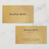 複雑にされるモダンな光沢がある金ゴールドホイルの魅力の平野 名刺 (正面/裏面)