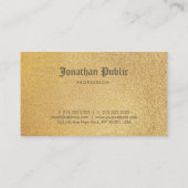 複雑にされるモダンな光沢がある金ゴールドホイルの魅力の平野 名刺 (裏面)