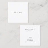 複雑にされるモダンな最小主義のエレガントなテンプレート スクエア名刺 (正面/裏面)