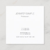 複雑にされるモダンな最小主義のエレガントなテンプレート スクエア名刺 (裏面)
