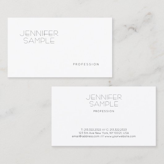 複雑にされる専門のエレガントでお洒落な平野 名刺 (正面/裏面)