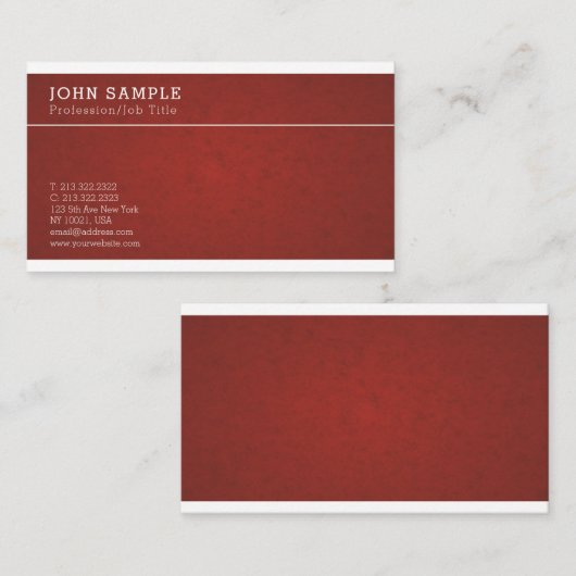 複雑にされる専門のシンプルなヴィンテージ 名刺 (正面/裏面)