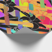 複雑に織り交ぜられた花模様 ラッピングペーパー (角)