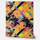 複雑に織り交ぜられた花模様 壁紙 (ほどく)