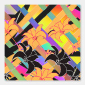 複雑に織り交ぜられた花模様 壁紙 (正面)