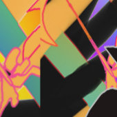 複雑に織り交ぜられた花模様 壁紙 (縫い目)