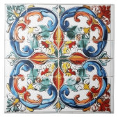 複雑カラフルな模様の装飾タイル タイル (正面)