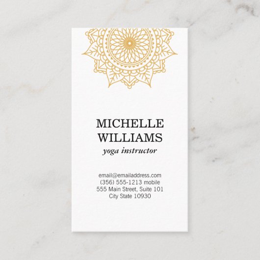 複雑スタイリッシュな自然パターン 名刺 (正面)