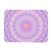 複雑トリップ(幻覚体験)のようななカラフルボホヒッピー曼荼羅 マグネット (横)