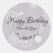 複雑パーソナライズされたなギフトラベル ラウンドシール (正面)