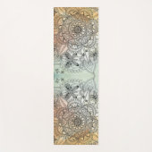 複雑モダンカラフルなマンダラバタフライ ヨガマット (正面)