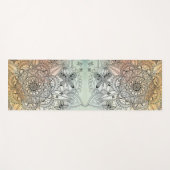 複雑モダンカラフルなマンダラバタフライ ヨガマット (正面(横))