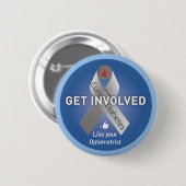 複雑助けの治療の糖尿病を得て下さい 缶バッジ (正面&裏面)