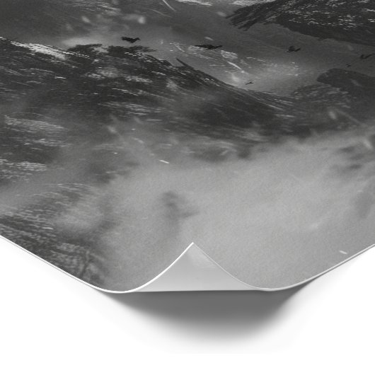 複雑威厳のあるな飛んでいる詳細のイーグルのポスター ポスター (角)