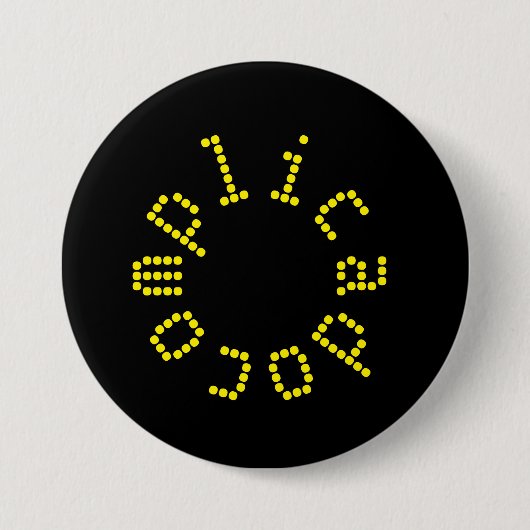 複雑語 缶バッジ (正面)