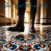 複雑鮮やかなセラミックタイルのフローラデザイン タイル