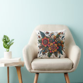 複雑鮮やかなパターンのフローラ爆発 クッション (椅子)