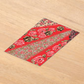 複雑鮮やかなフローラと アクリル招待状 (レイダウン)