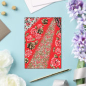 複雑鮮やかなフローラと アクリル招待状 (インサイチュ (ウェディング))