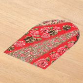 複雑鮮やかなフローラと アクリル招待状 (レイダウン)