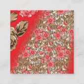 複雑鮮やかなフローラと エンクロージャーカード (裏面)