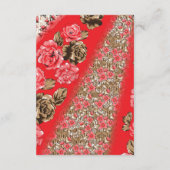 複雑鮮やかなフローラと エンクロージャーカード (裏面)