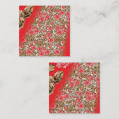 複雑鮮やかなフローラと エンクロージャーカード (正面/裏面)