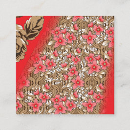 複雑鮮やかなフローラと エンクロージャーカード