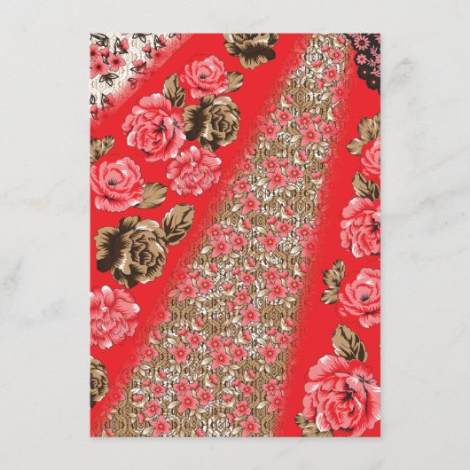 複雑鮮やかなフローラと エンクロージャーカード (正面)